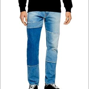 Calvin Klein men’s patchwork denim jeans